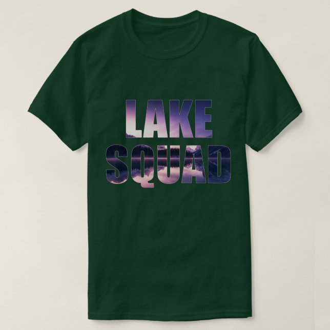 Camiseta Lago SquadDock Sunset Wakeboarder (Frente do Design)