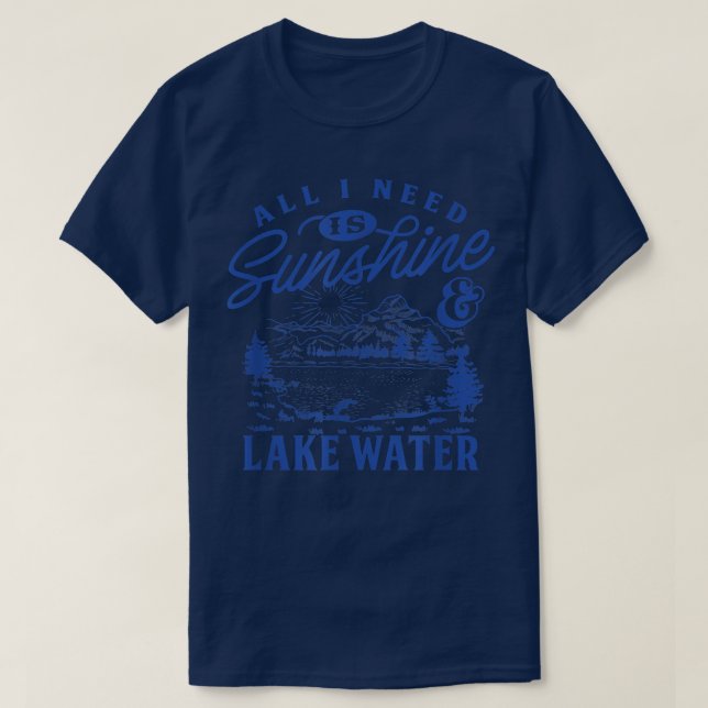 Camiseta Lago Sunshine e Lago Água no lago para mulheres (Frente do Design)