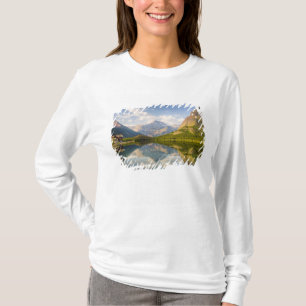 Camiseta Lago Swiftcurrent com o hotel Many Glacier e
