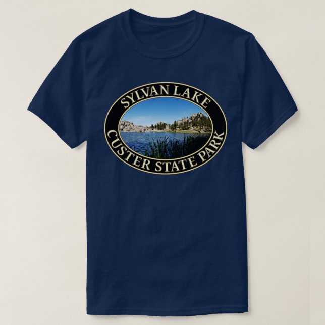 Camiseta Lago Sylvan no Parque Estadual de Custer, em Custe (Frente do Design)