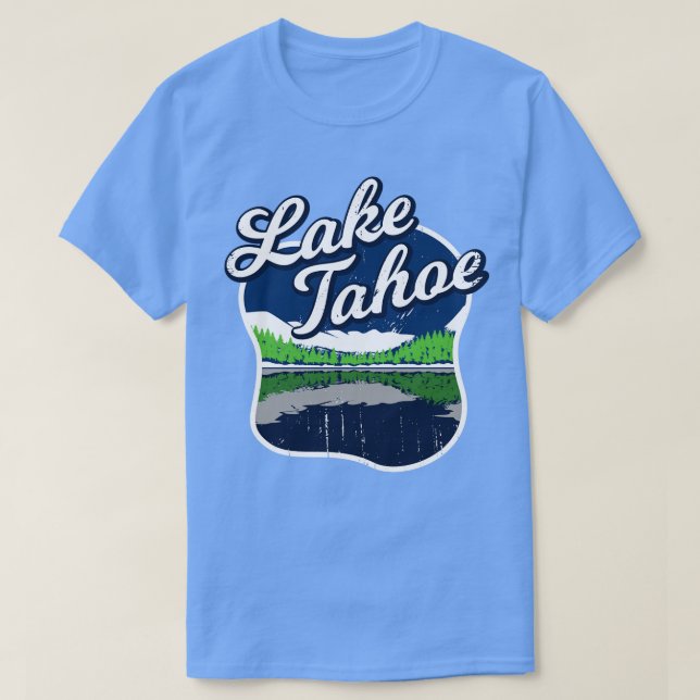 Camiseta Lago Tahoe Barco Pesca Pescador Presente (Frente do Design)