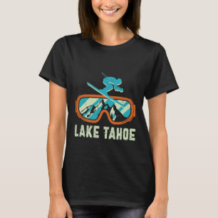 Camiseta Lago Tahoe California Retro Vintage Skiing E Sno