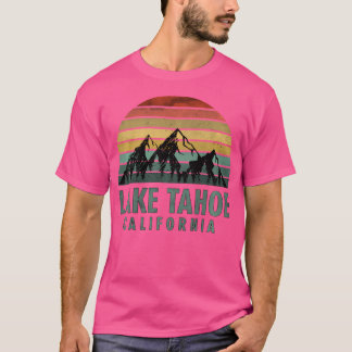 Camiseta Lago Tahoe California Vintage Montanhas Caminhando