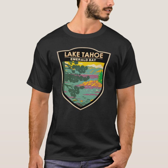 Camiseta Lago Tahoe Emerald Bay California Vintage (Frente)