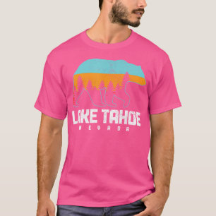 Camiseta Lago Tahoe Nevada Bear Pride Hiking Camping Vintag