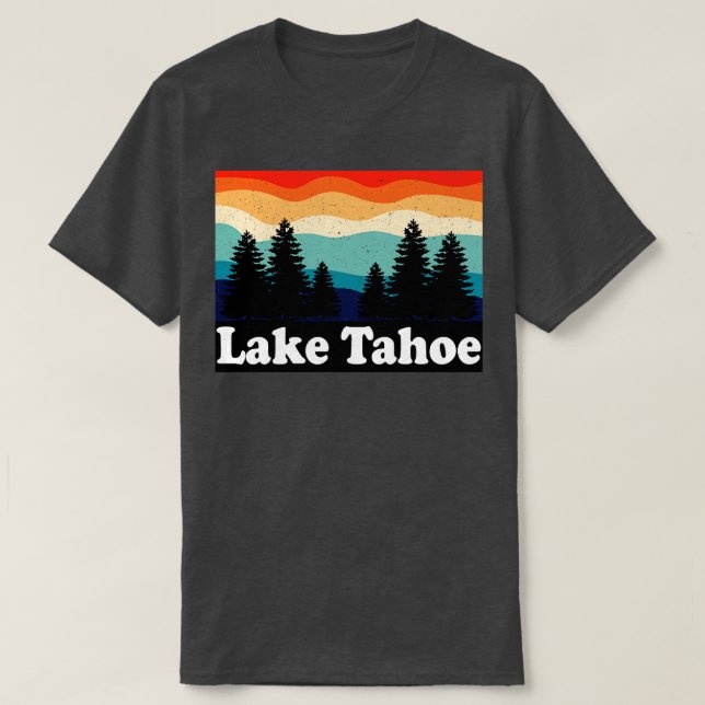 Camiseta Lago Tahoe Retro (Frente do Design)