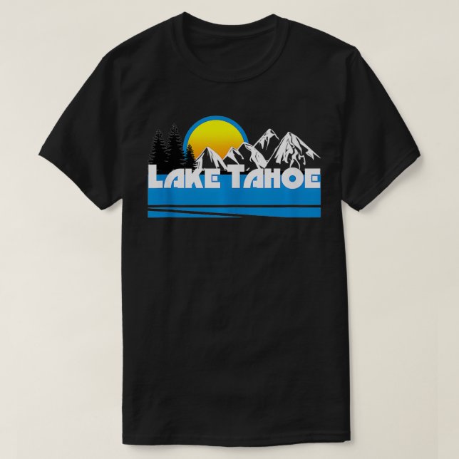 Camiseta Lago Tahoe Retro 80s California Nevada Ski Tank To (Frente do Design)