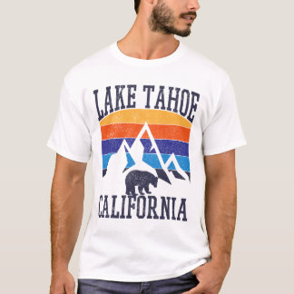 Camiseta Lago Tahoe - Urso da Califórnia Retro Vintage