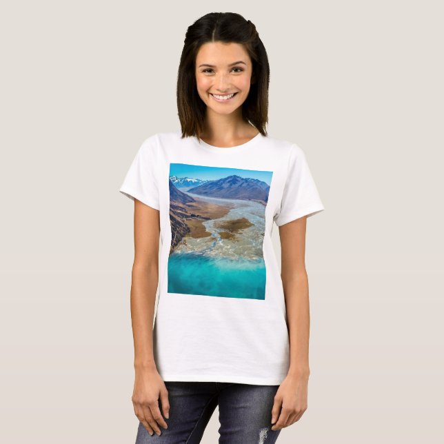 Camiseta Lago Tekapo e Alpes do Sul, Nova Zelândia (Frente Completa)