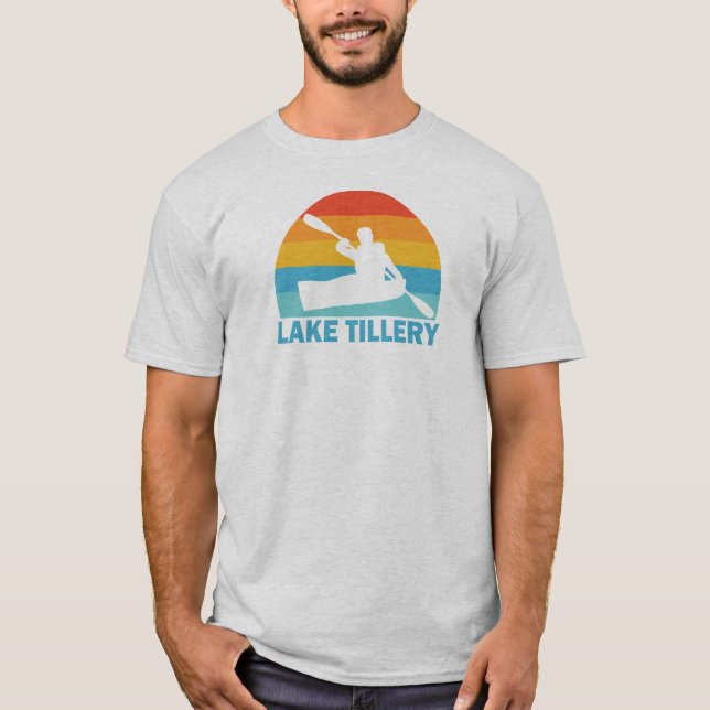 Camiseta Lago Tillery North Carolina Kayak (Frente)