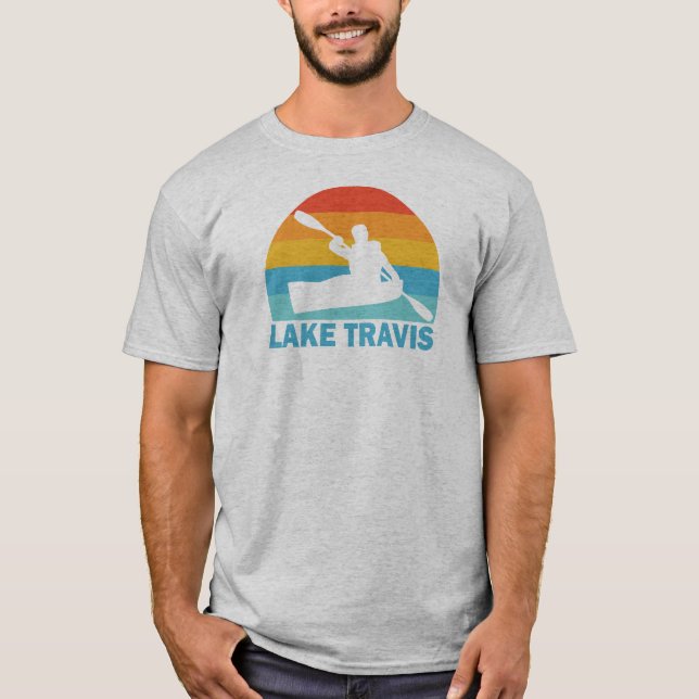 Camiseta Lago Travis Austin Texas Caiaque (Frente)
