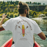 Camiseta Lago Wallenpaupack Pennsylvania Paddle Boembarque<br><div class="desc">Lago Wallenpaupack Pensilvânia Paddle Embarque. design de excelente para pessoas que adoram caiaque ao ar livre, embarque de remo, acampamento, campista, caminhada, pesca, viagem de estrada, Viagem de família, viagem de verão. Esta design única também faz uma ideia de presente excelente para aqueles que amam atividades ao ar livre com...</div>