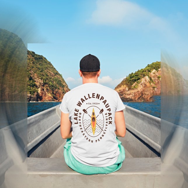 Camiseta Lago Wallenpaupack Pensilvânia Kayaking (Criador carregado)