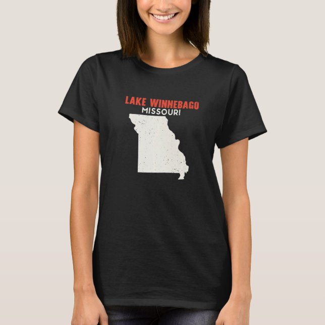 Camiseta Lago Winnebago Missouri EUA State America Viagem M (Frente)