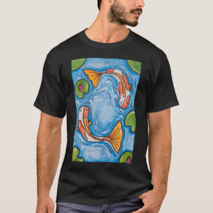 Camiseta Lagoa de Koi a cor de água