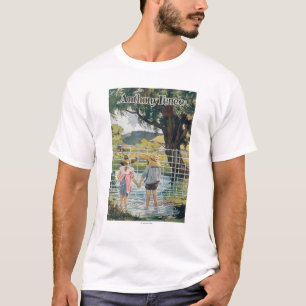 Camiseta Lagoa e miúdos americanos da cerca do Co do aço 