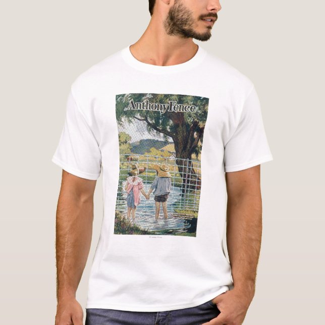 Camiseta Lagoa e miúdos americanos da cerca do Co do aço & (Frente)