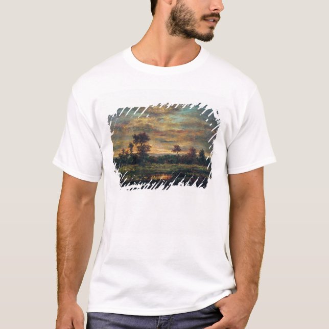 Camiseta Lagoa na borda de uma madeira (Frente)