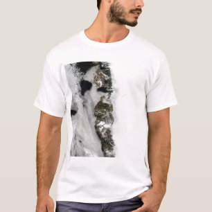 Camiseta Lagoas do Meltwater ao longo da costa oeste de