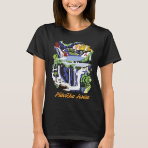 Camiseta Lagos de Plitvice Croácia Cachoeira Verde Viagem