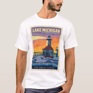 Camiseta Lagos excelente Lago Michigan