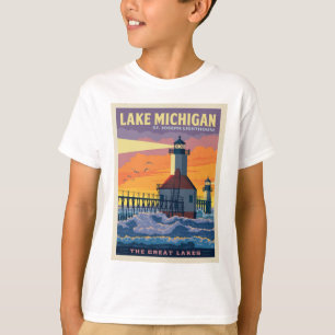 Camiseta Lagos excelente Lago Michigan