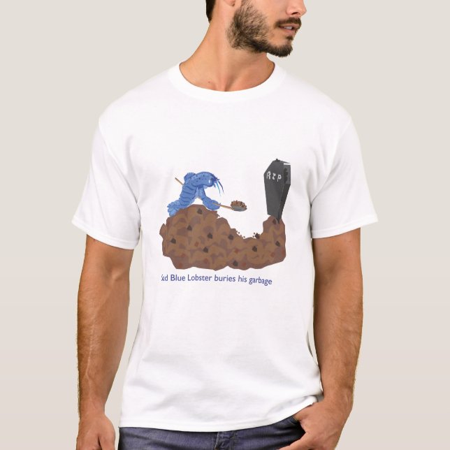 Camiseta Lagosta azul triste (Frente)