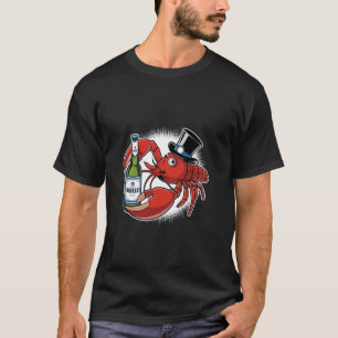 Camiseta Lagosta Bebendo Cerveja Artesanal Férias na Praia