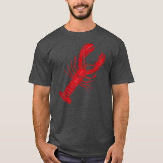 Camiseta Lagosta de lavagante em vermelho para homens