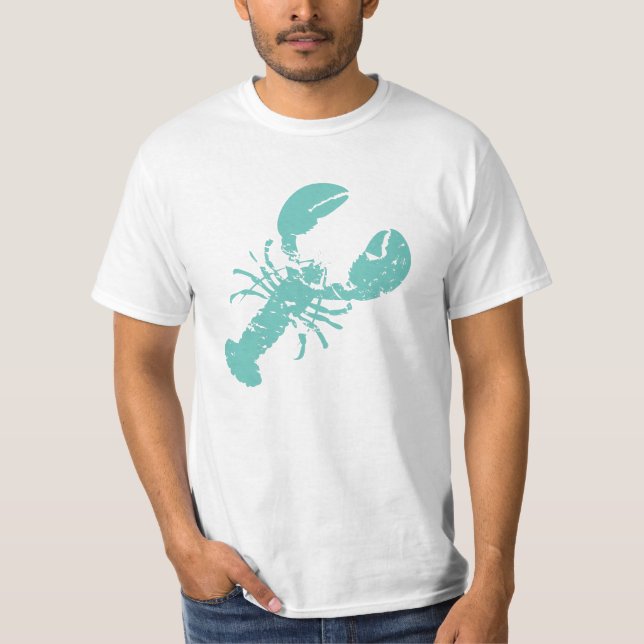 Camiseta Lagosta Grunge Blue Crustacean (Frente)