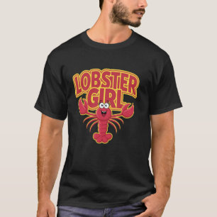 Camiseta Lagosta Menina Lagostas Vestuário Mulheres Meninas
