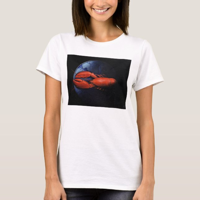 Camiseta Lagosta na placa de Tiffany (Frente)