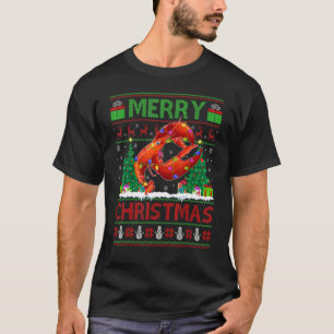 Camiseta Lagosta Peixe Árvore de Natal Papai Noel Feio La