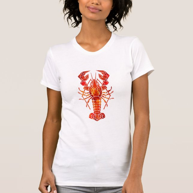 Camiseta Lagosta poligonal vermelha (Frente)