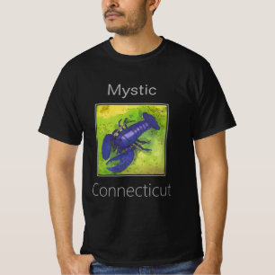 Camiseta Lagosta púrpura em massa verde Mística, Connecticu