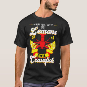 Camiseta Lagosta Raiva A Vida Te Dá Lagosta Limão B