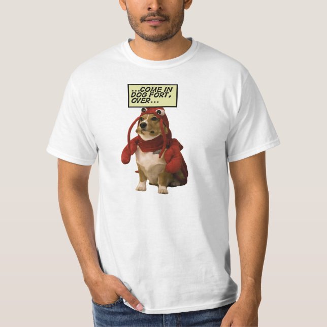 Camiseta Lagosta vermelha do forte do cão (Frente)