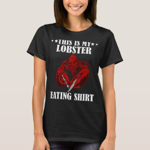 Camiseta Lagosta Vermelha Knife Fork Seafood Crawfish Lagos