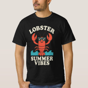 Camiseta Lagosta Vibes de Verão – Caranguejo Costeiro Fofo