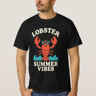 Camiseta Lagosta Vibes de Verão – Caranguejo Costeiro Fofo