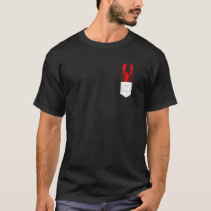 Camiseta Lagostim Em Caranguejo De Bolso No Peito Crayfis