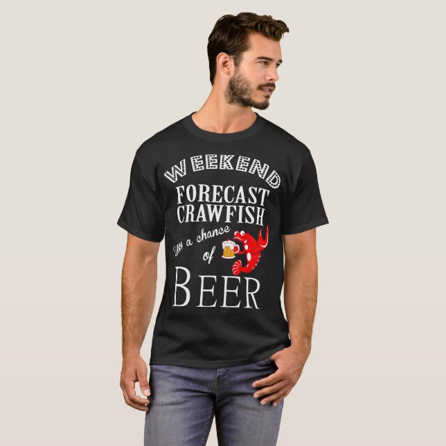 Camiseta Lagostins da previsão do fim de semana com (Frente Completa)