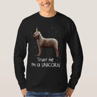Camiseta Lagotti Romagnoli Confie Em Mim Um Cão Unicórnio