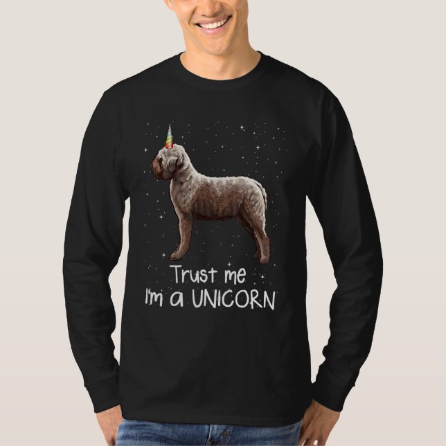 Camiseta Lagotti Romagnoli Confie Em Mim Um Cão Unicórnio (Frente)