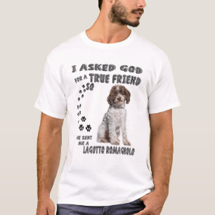 Camiseta Lagotto Romagnolo Dizendo Mãe Pai Impressão, Itáli