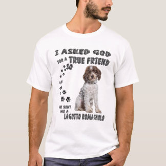 Camiseta Lagotto Romagnolo Saying Mom Dad Print, Italian Wa