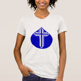 Camiseta Lágrima Azul Cruz Branca