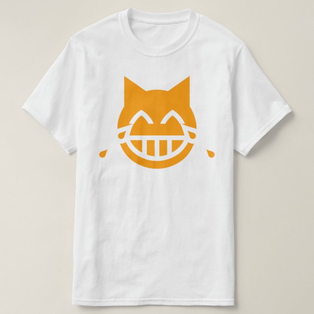 Camiseta Lágrimas de Joy Emoji Cat (Frente do Design)