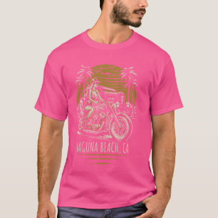 Camiseta Laguna Beach California Motorcycle Hotrod Vintage
