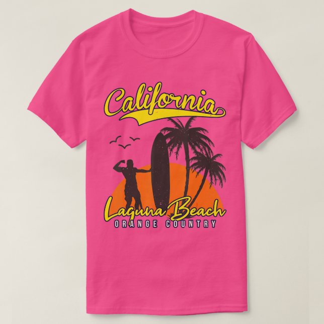 CAMISETA LAGUNA BEACH CALIFÓRNIA SURFSUNSET SURFING SURFET  (Frente do Design)